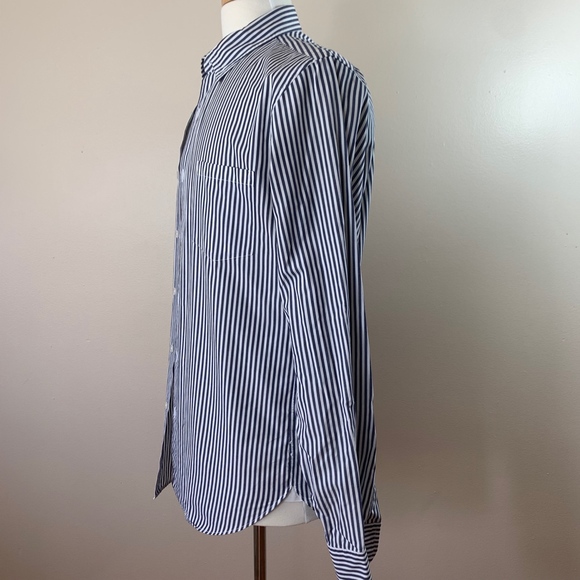 J. Crew Mens Silk Striped Slim Dress Shirt - Picture 4 of 7